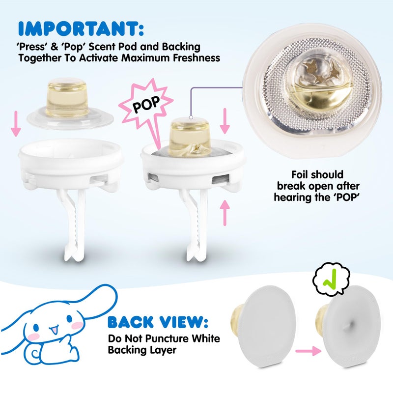 Carbella Hello Kitty Car Air Freshener - Cute and Long-Lasting Cinnamoroll Air Freshener for Car  Easy Clip-On Hello Kitty Car Accessories  Odor Eliminator  Fun Scents  30 Days Freshness  White/Blue - Image 5
